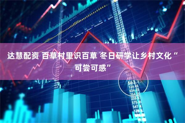 达慧配资 百草村里识百草 冬日研学让乡村文化“可尝可感”